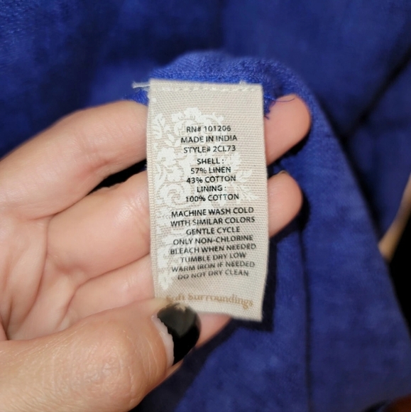 Soft surroundings dress oversized linen blend - Picture 5 of 5